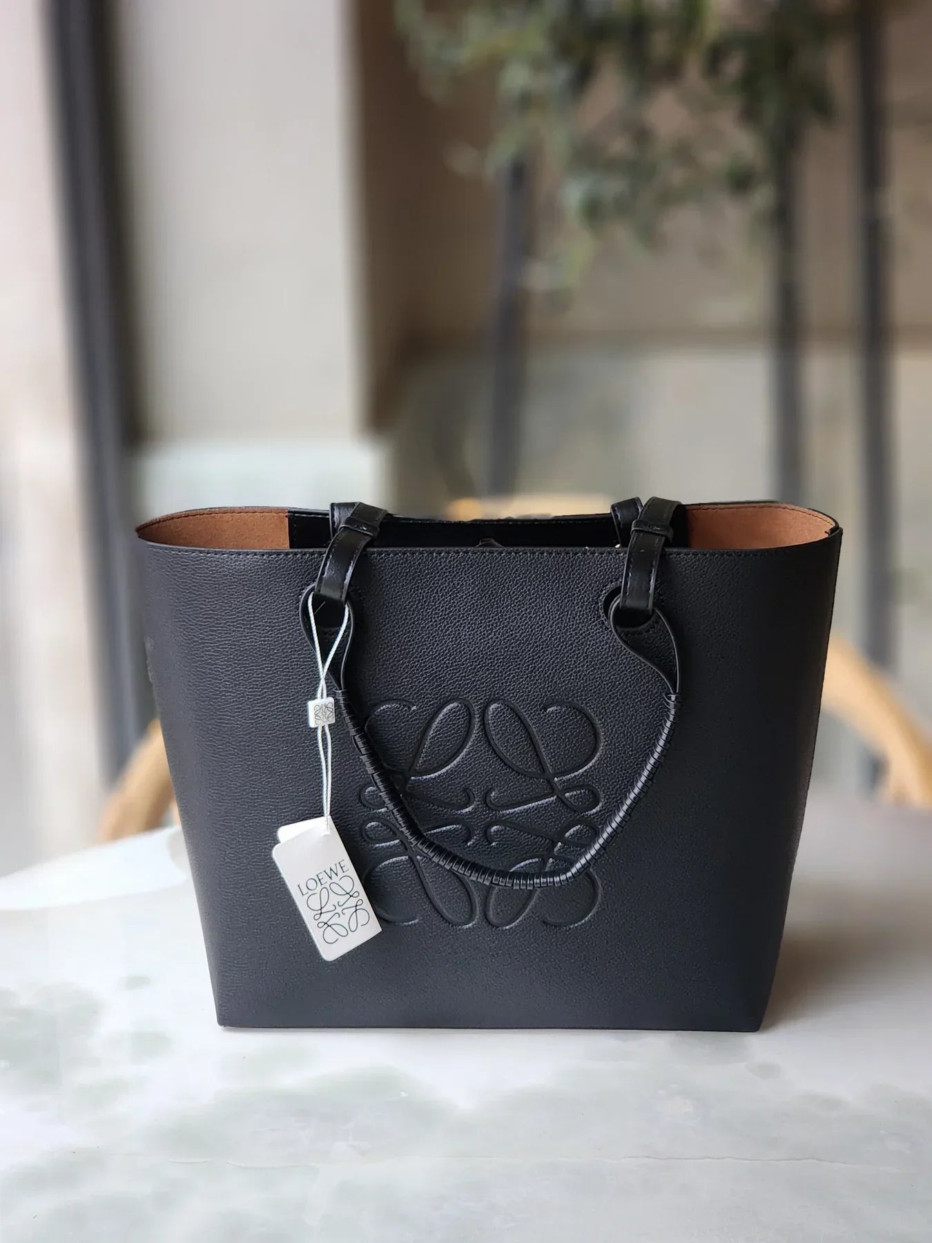Leather Anagram Black