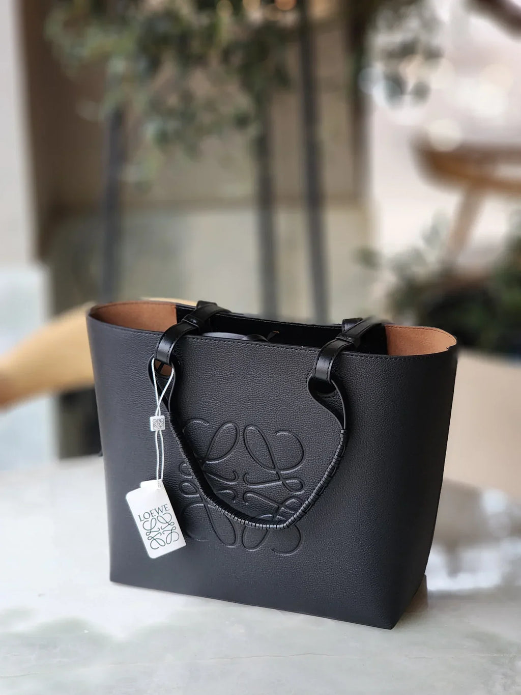 Leather Anagram Black