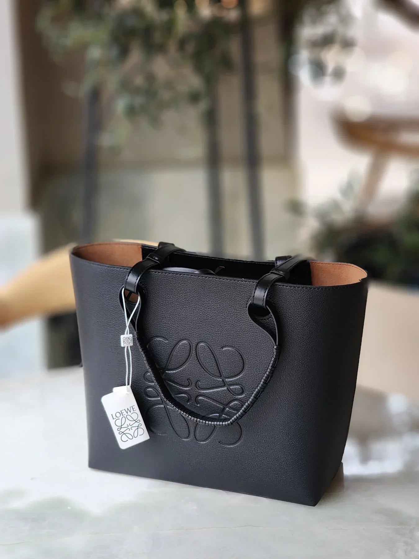 Leather Anagram Black