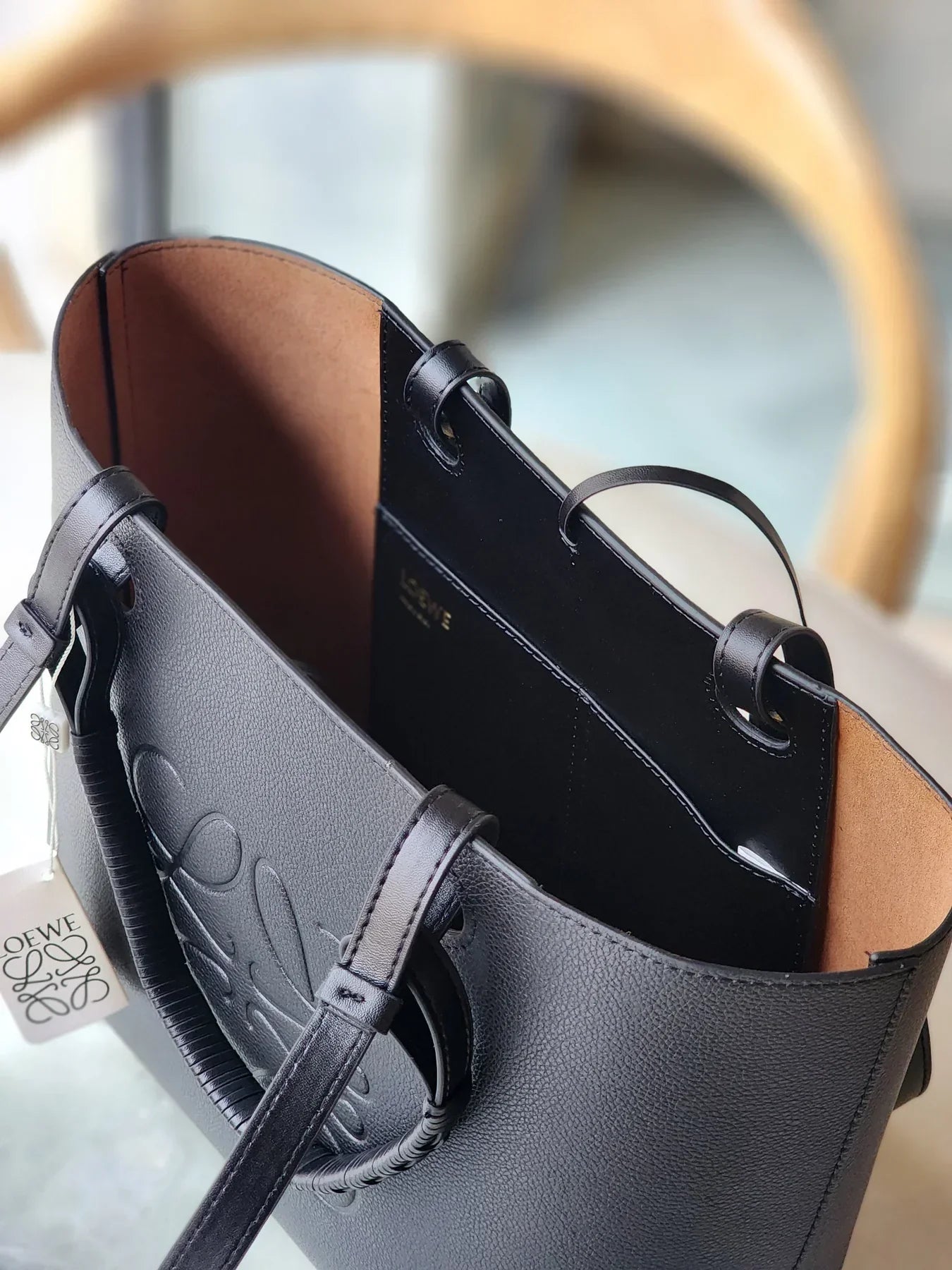 Leather Anagram Black