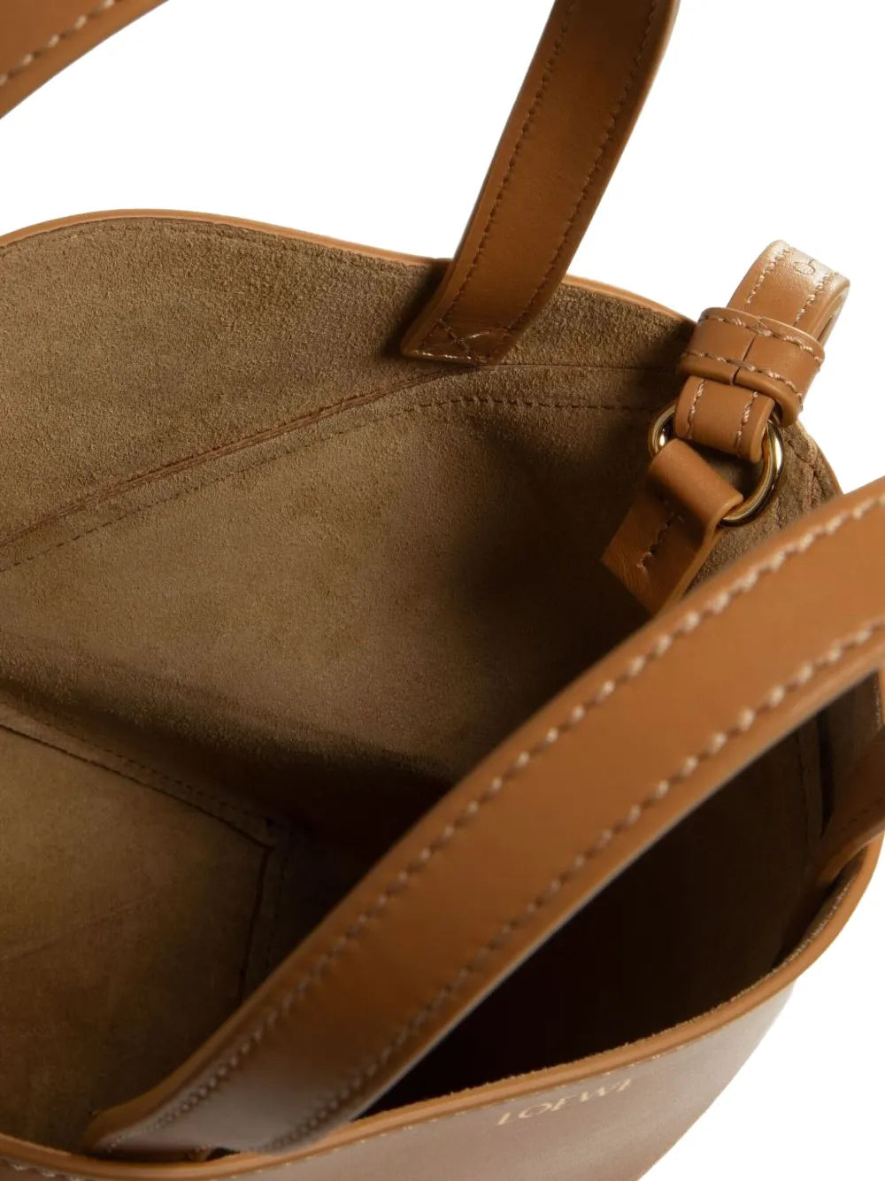 XL Puzzle Fold tote in shiny calfskin Warm Desert