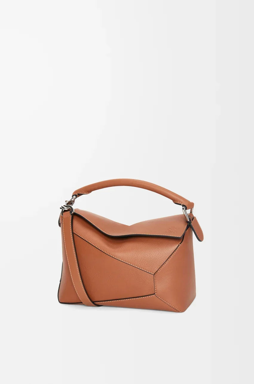 Small Puzzle Edge bag in classic calfskin Oak