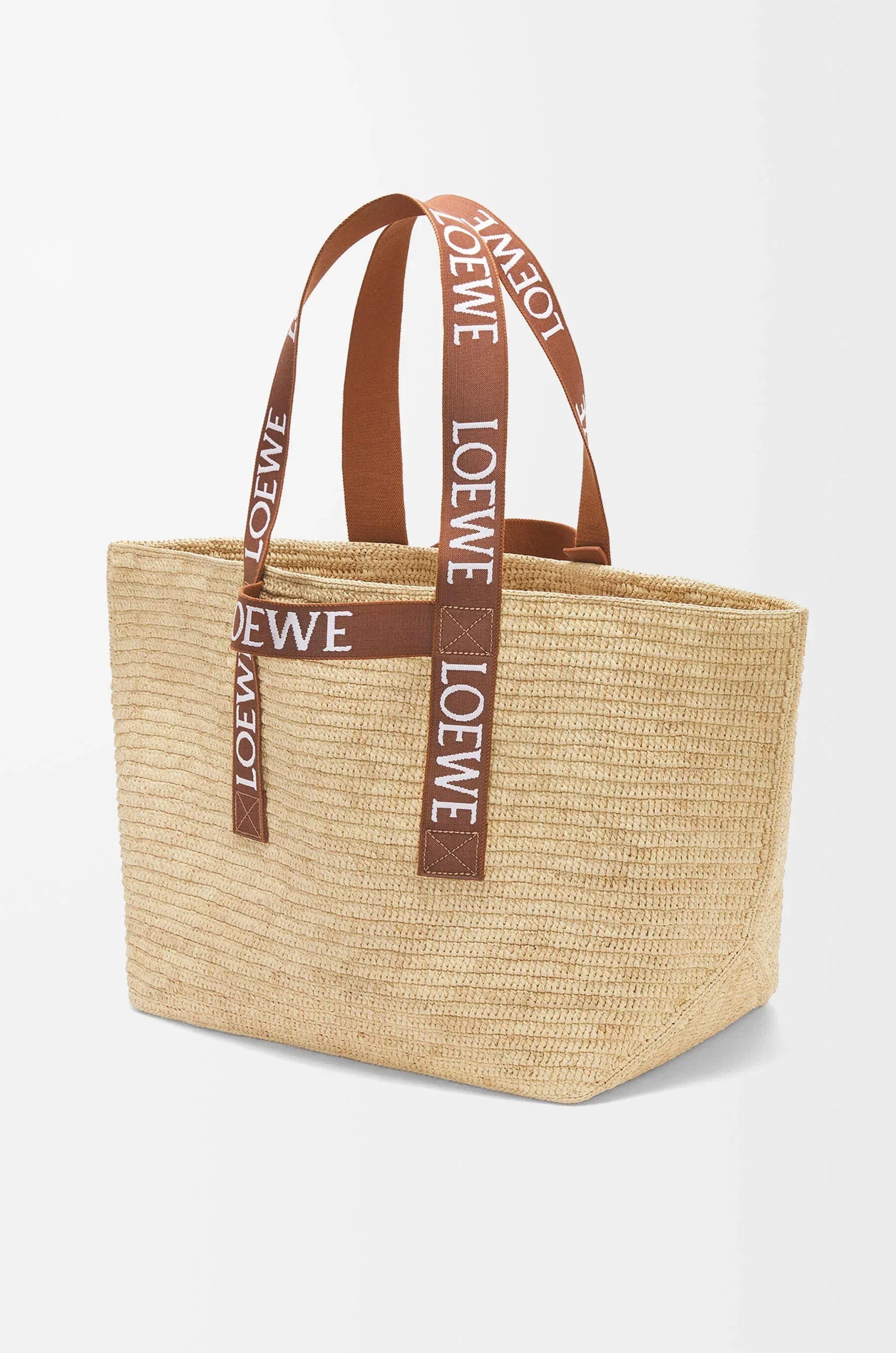 Fold Shopper in raffia Tan