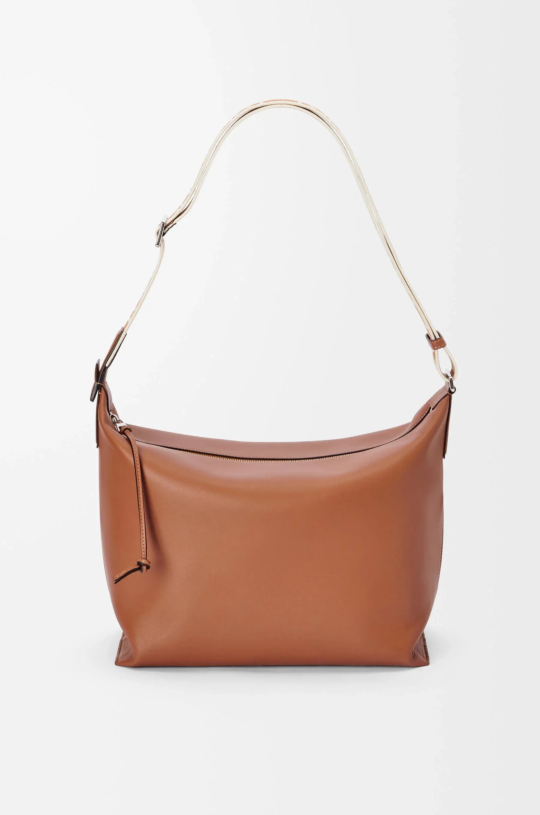 Cubi Crossbody bag in supple smooth calfskin and jacquard