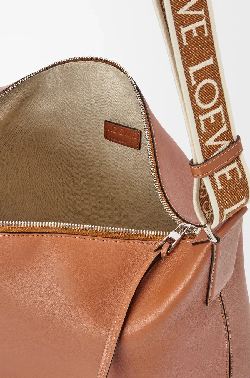 Cubi Crossbody bag in supple smooth calfskin and jacquard