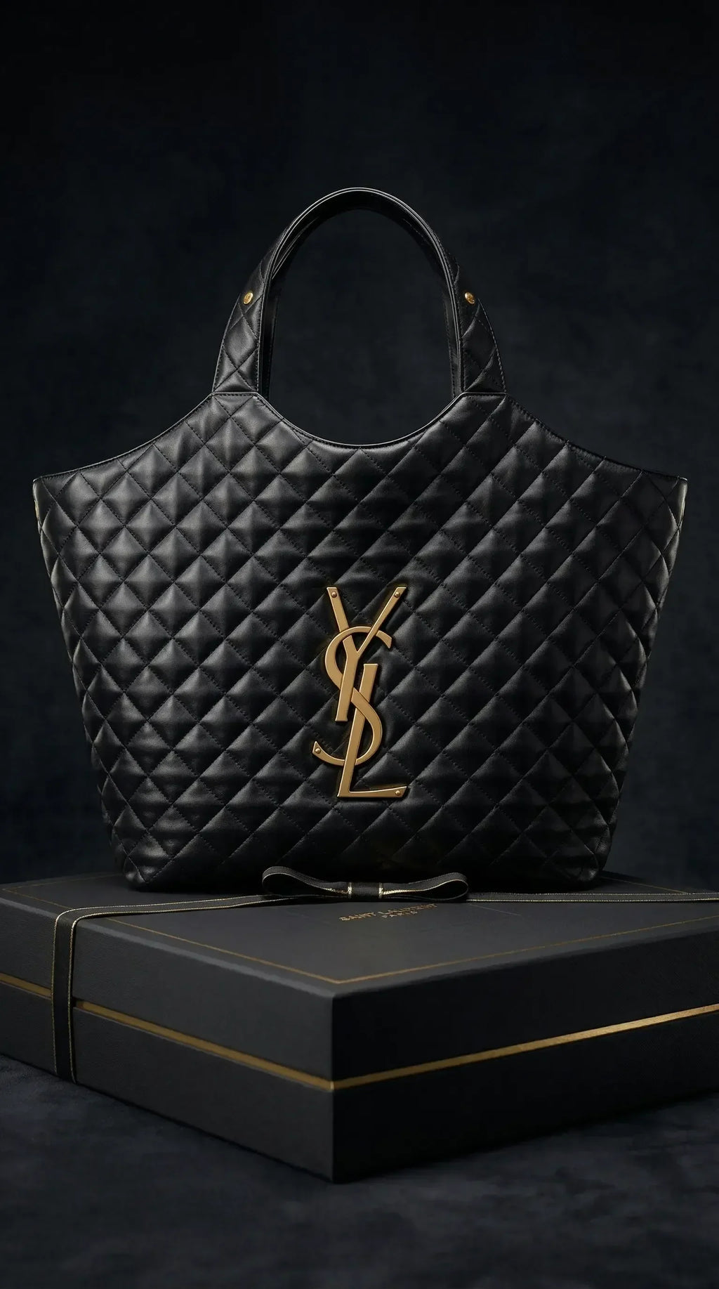 Heritage Quilted Tote – Black