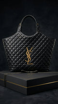 Heritage Quilted Tote – Black
