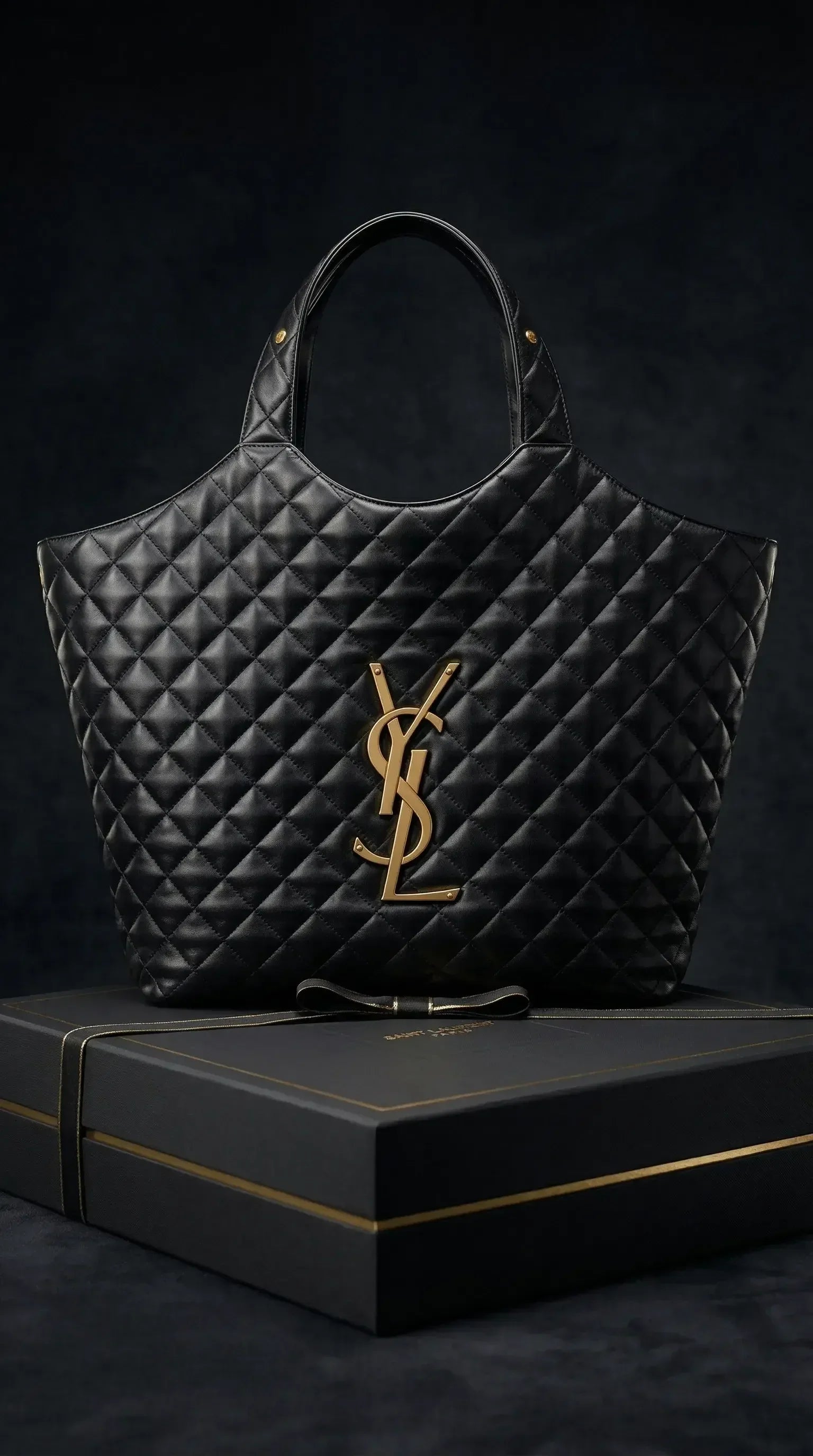 Heritage Quilted Tote – Black