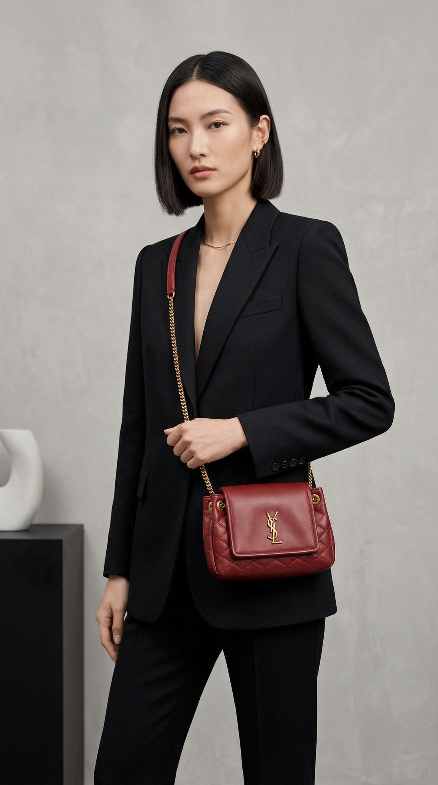 Solferino Mini Chain Bag – Red