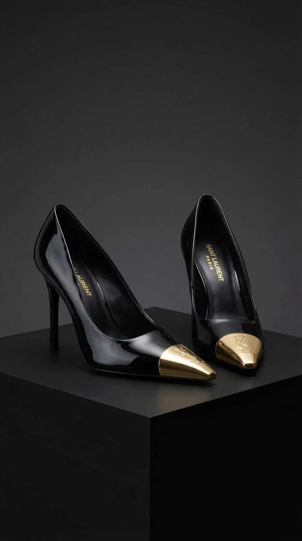Cassandra Metal Toe Pumps – Black