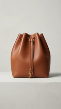 Le 37 Bucket Bag – Cognac Smooth Leather (Gold Hardware)