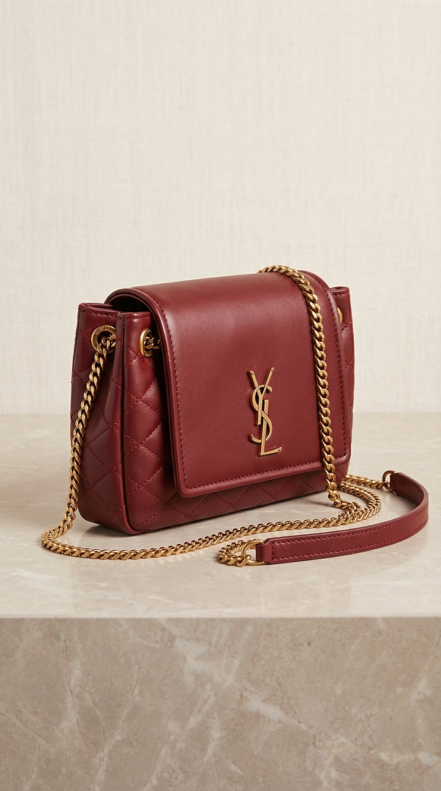 Solferino Mini Chain Bag – Red