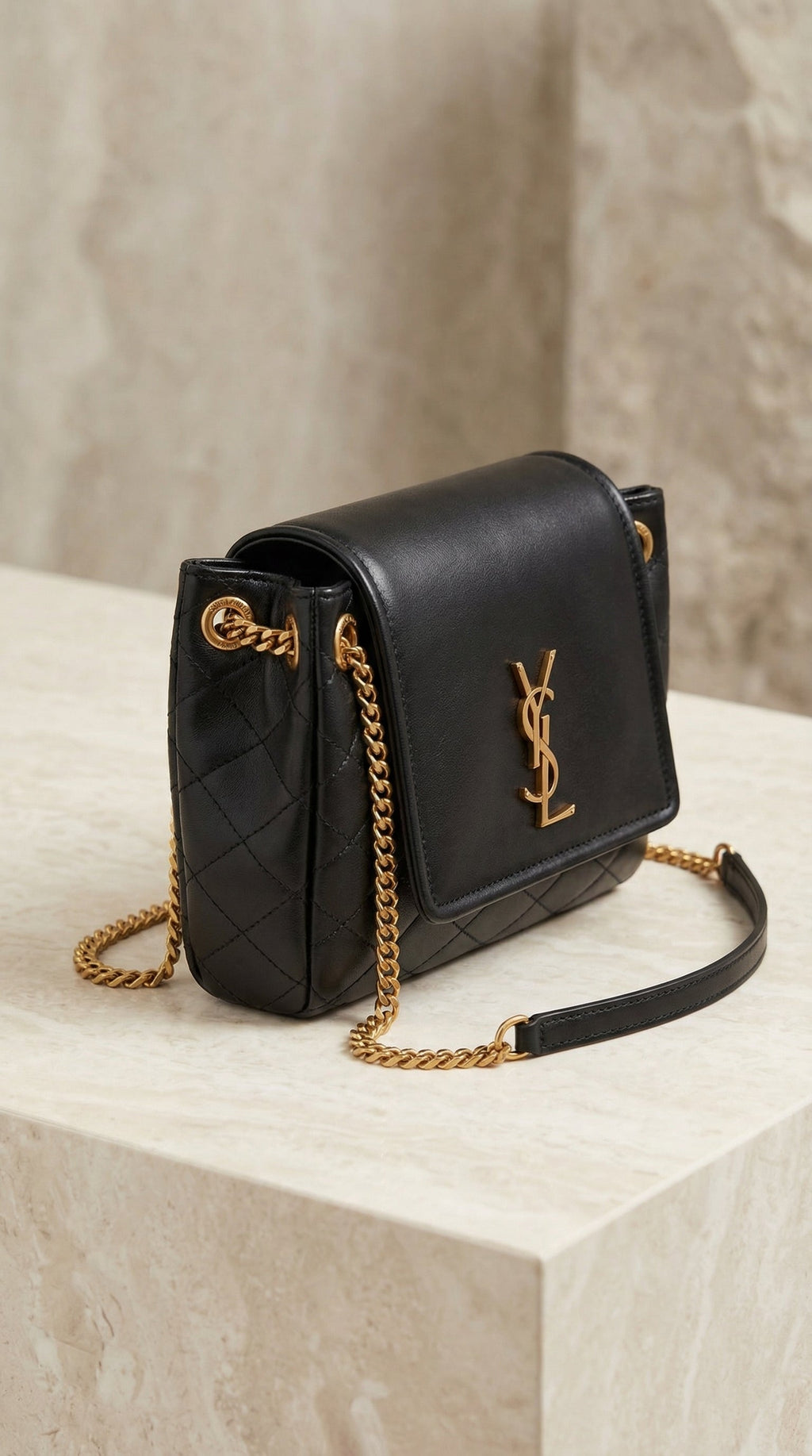 Solferino Mini Chain Bag – Black