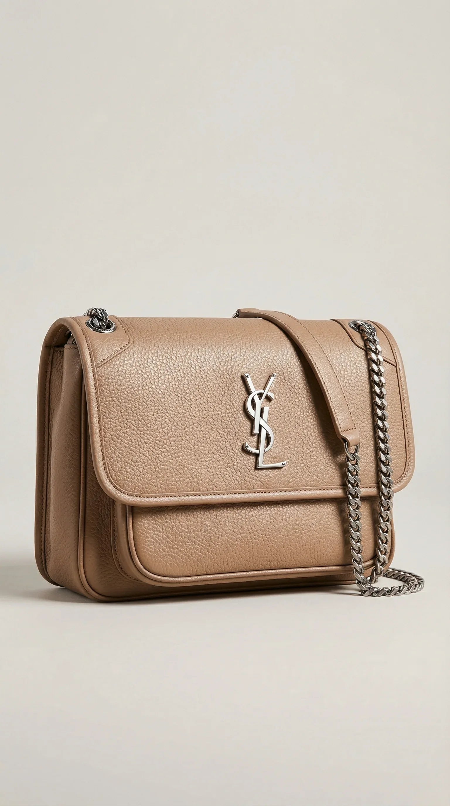 Cassandre Flap Chain Bag – Tan