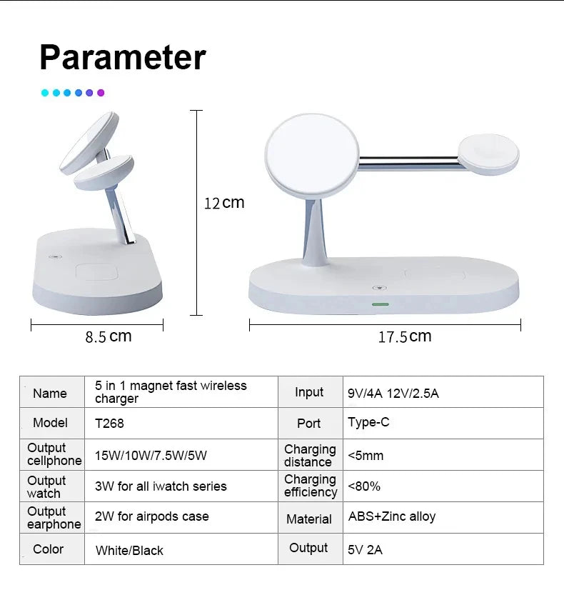 3 in 1 Wireless Charger For iPhone  macsafe charger Fast Charging Station