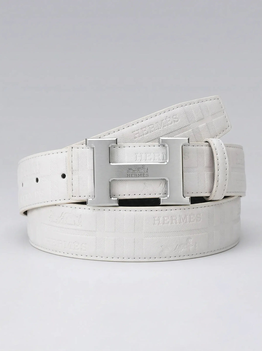 Monogram Buckle Belt – Blanc
