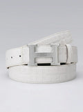 Monogram Buckle Belt – Blanc