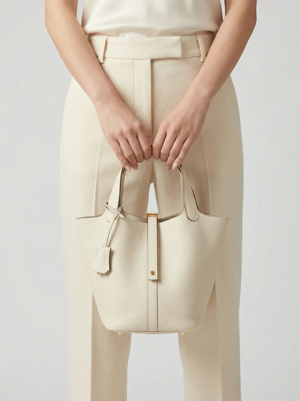 Picotin Lock Bucket Bag – Craie