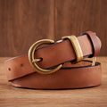 Elegant Cowboy Style Belt Brown
